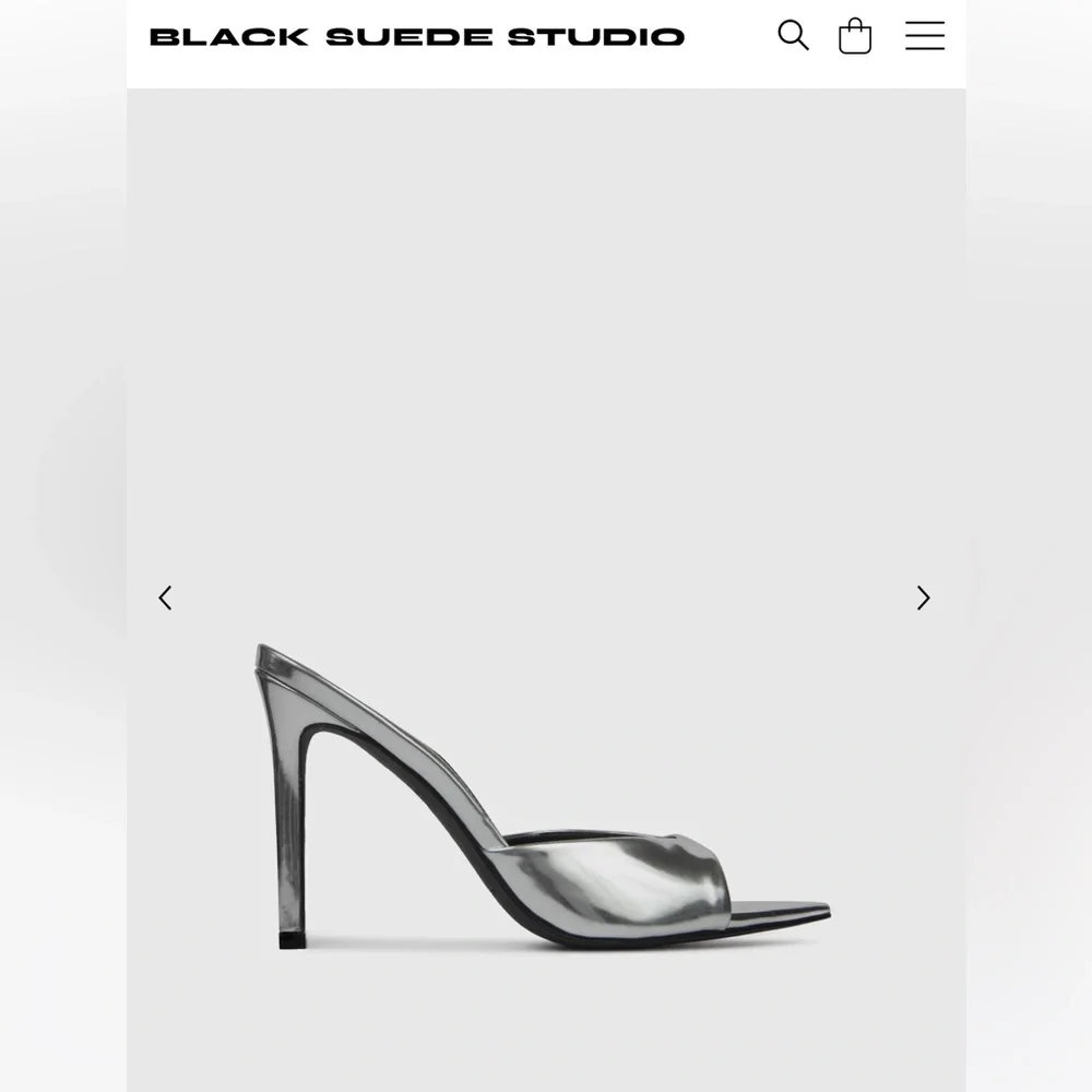 😎 Black Suede Studio Brea 100 heels mirrored silver - Picture 12 of 13